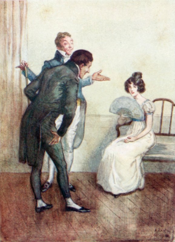 Ilustración para La abadía de Northanger de Jane Austen de Arthur Wallis Mills
