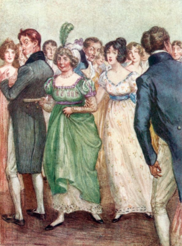 Ilustración para La abadía de Northanger de Jane Austen de Arthur Wallis Mills