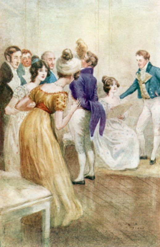 Ilustración para La abadía de Northanger de Jane Austen de Arthur Wallis Mills