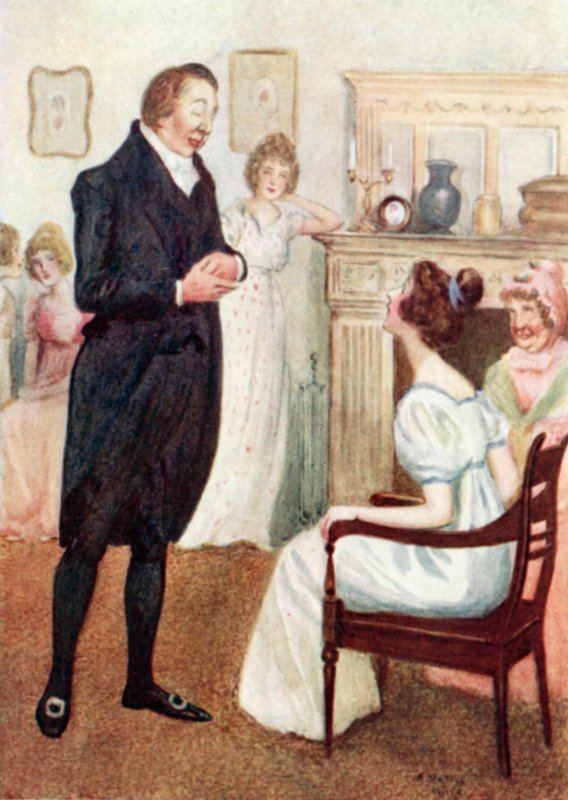 Ilustración para Orgullo y prejuicio de Jane Austen de Arthur Wallis Mills