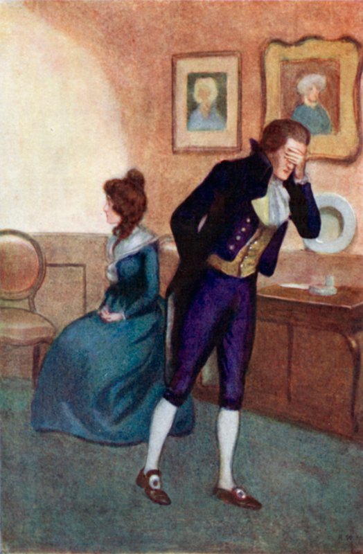 Ilustración para Sentido y sensibilidad de Jane Austen de Arthur Wallis Mills