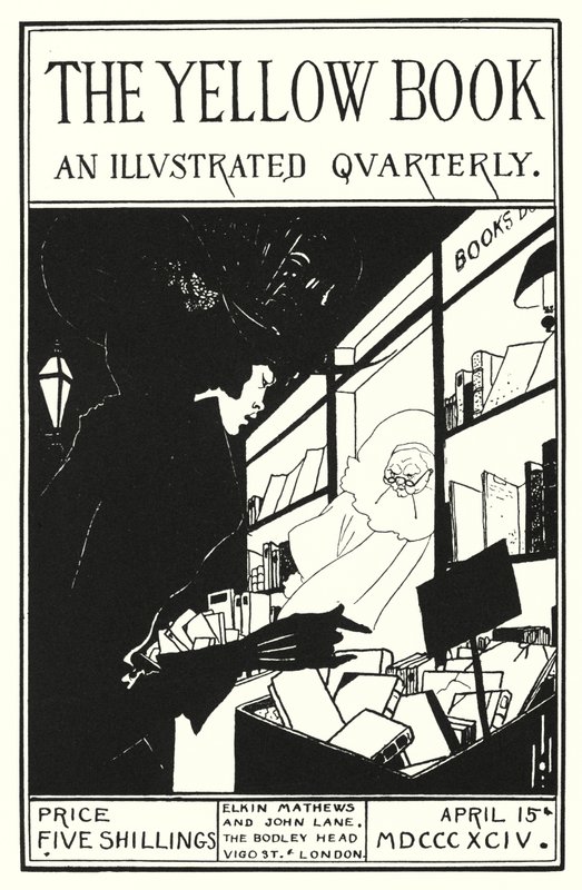 Diseño para la portada del prospecto de The Yellow Book de Aubrey Beardsley