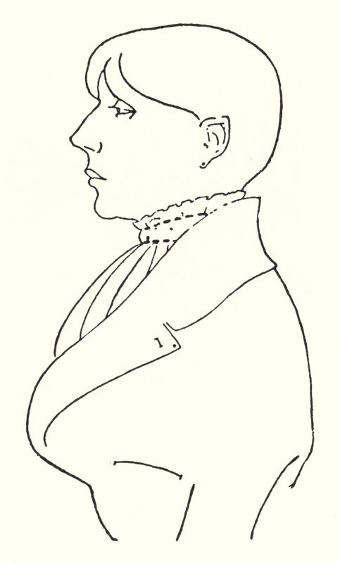 Retrato de sí mismo (contorno) de Aubrey Beardsley
