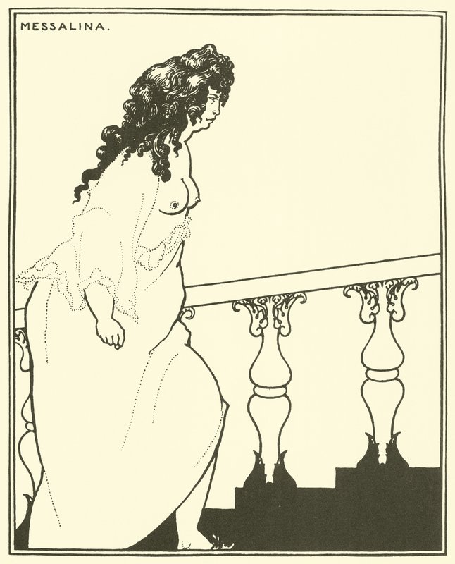 Mesalina regresando del baño de Aubrey Beardsley