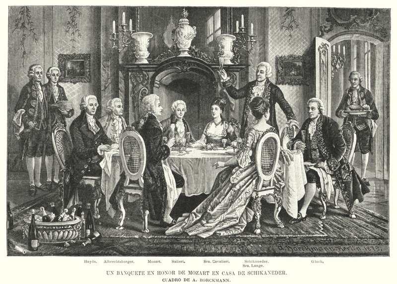 Un Banquete en Honor a Mozart en la Casa de Schikaneder de August (after) Borckmann