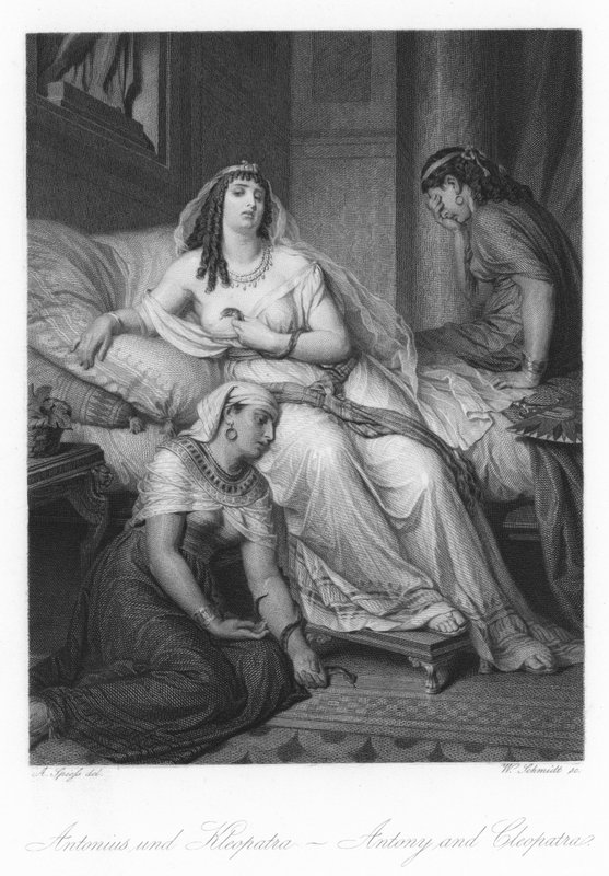 Escena de Antonio y Cleopatra de August Spiess