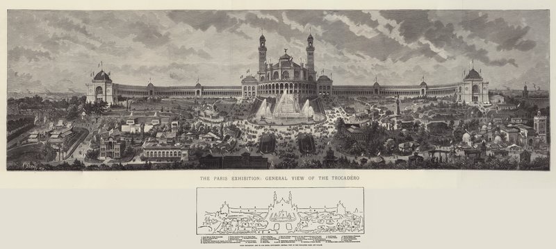 La Exposición de París, Vista General del Trocadero de Auguste Victor Deroy