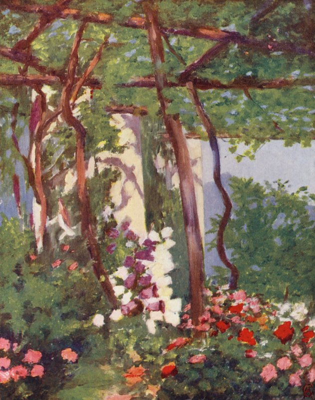 Jardín, Villa Palumbo, Ravello (litografía en color) de Augustine Fitzgerald