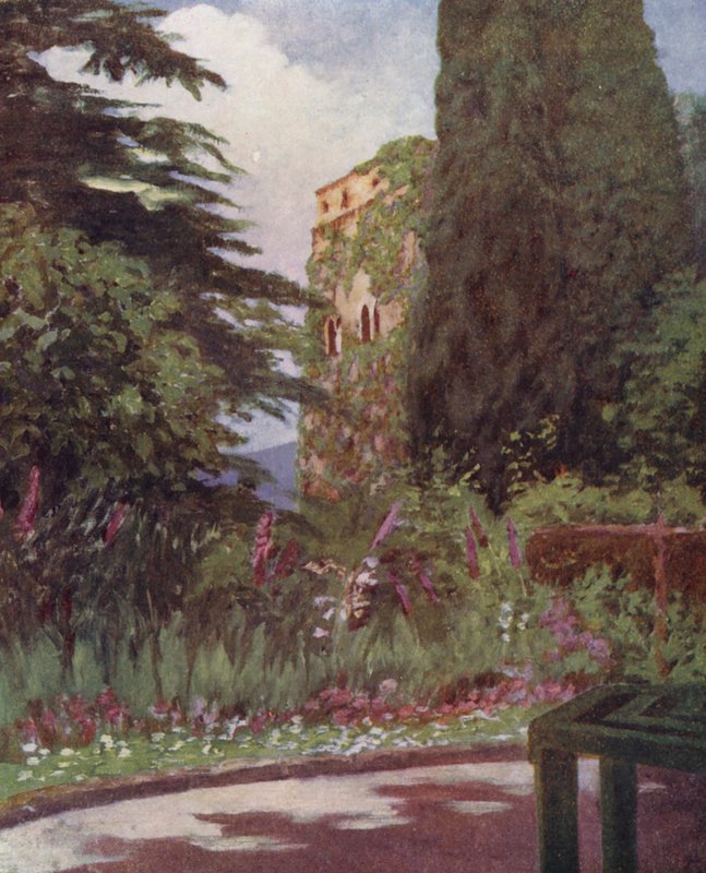Jardín del Palacio Ruffolo, Ravello (litografía en color) de Augustine Fitzgerald