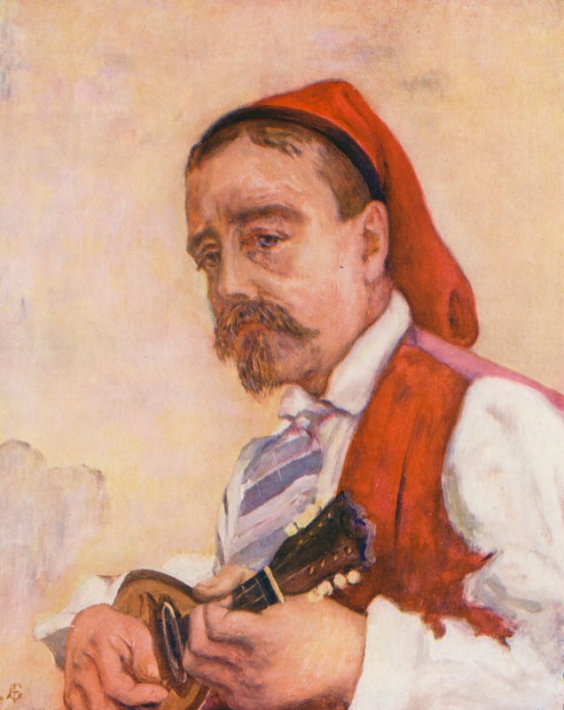 Cantante en la Tarantela (litografía en color) de Augustine Fitzgerald