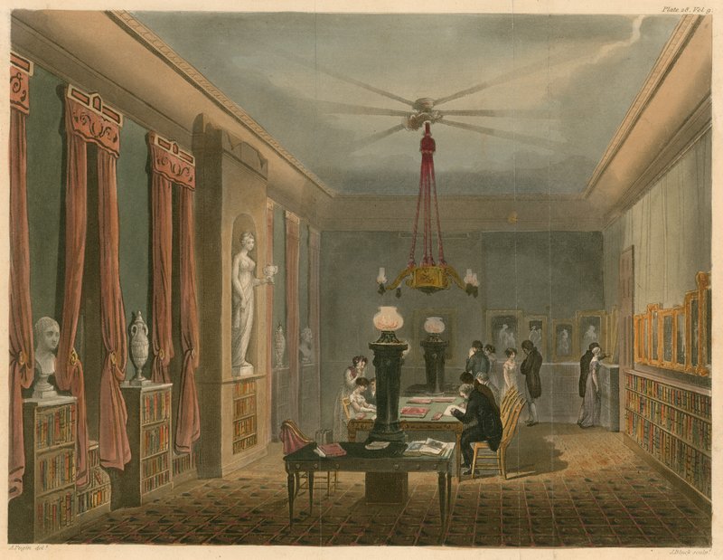 Biblioteca de Ackermann para obras de arte de Augustus Charles Pugin