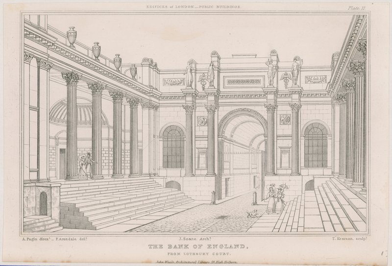 Banco de Inglaterra, Lothbury Court de Augustus Charles Pugin