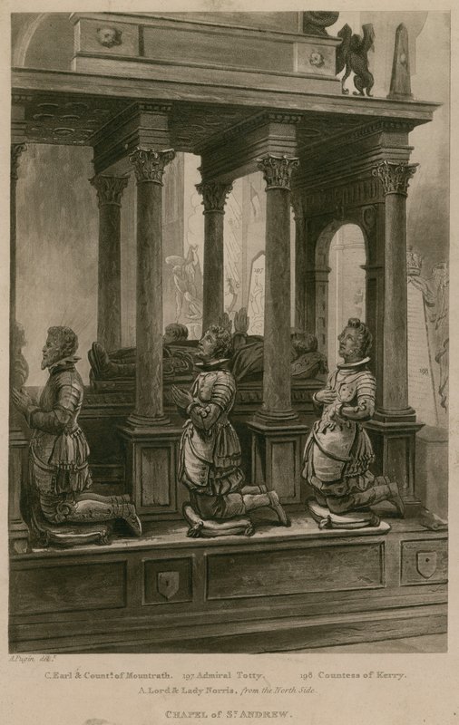 Capilla de San Andrés, Abadía de Westminster, Londres de Augustus Charles Pugin