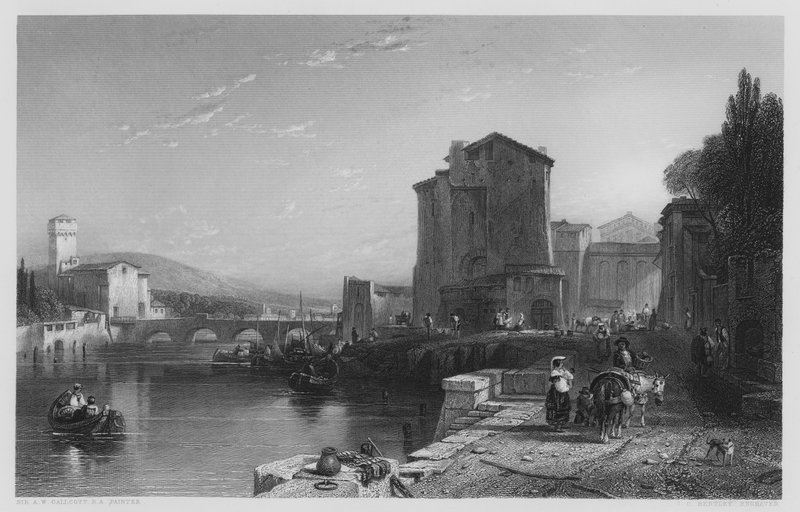 El puerto de Livorno, del cuadro en la Galería Vernon (grabado) de Augustus Wall (after) Callcott