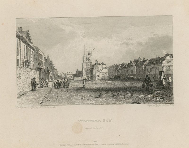 Vista general de Stratford en Bow de Augustus Wall Callcott