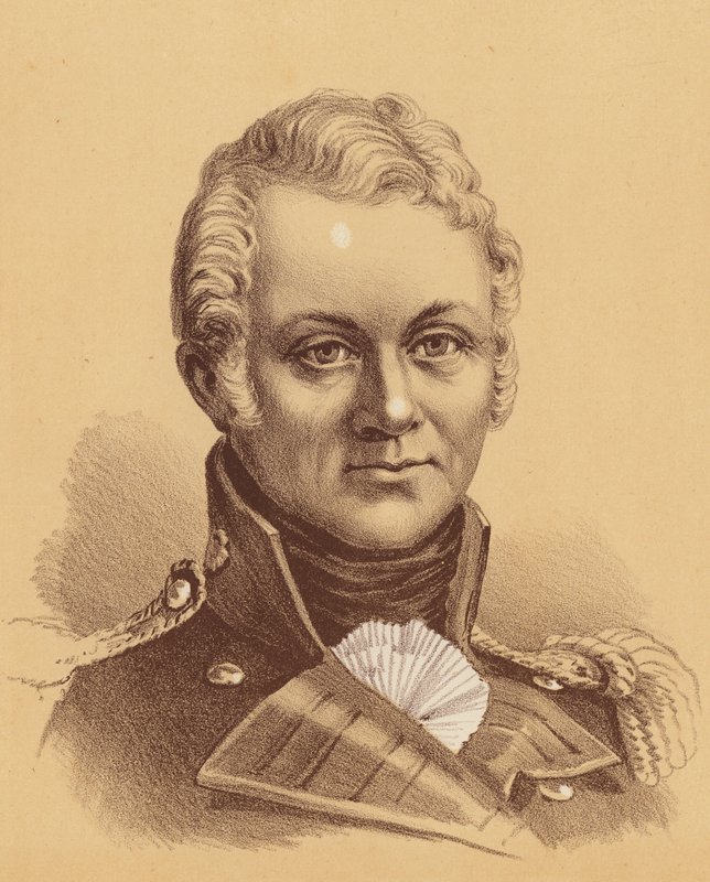 Teniente Coronel George Johnstone (litografía en color) de Australian School