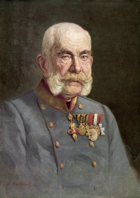 Francisco José I, Emperador de Austria (litografía en color) de Austrian School