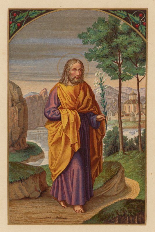 San José es el patrón de la iglesia (chromolitho) de Austrian School
