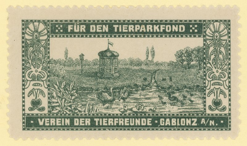 Fondo del zoológico, Gablonz, Bohemia de Austrian School