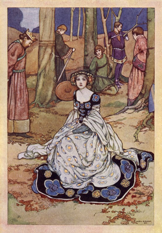 John Keats: La Belle Dame Sans Merci (litografía en color) de Averil Mary Burleigh