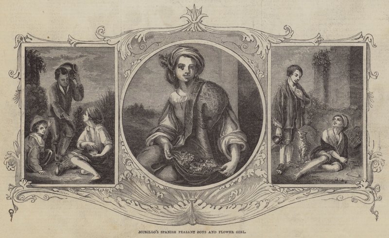 Niños Campesinos Españoles y Niña Florista de Murillo de Bartolomé Esteban Murillo