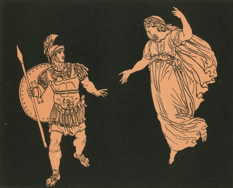 Eneas y la sombra de Creusa de Bartolomeo Pinelli