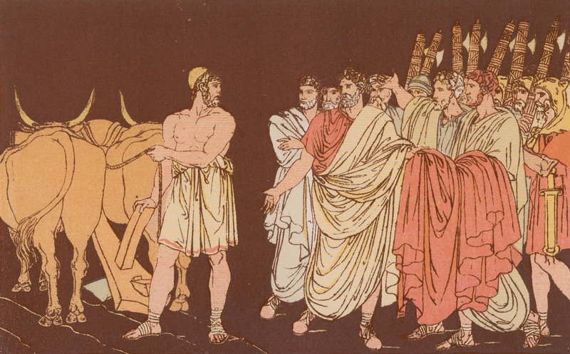 Cincinnatus llamado a ser dictador de Bartolomeo Pinelli