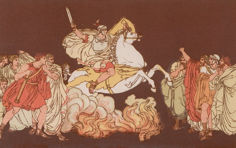 Curcio saltando al abismo de Bartolomeo Pinelli