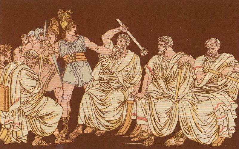 Los galos y los senadores de Bartolomeo Pinelli