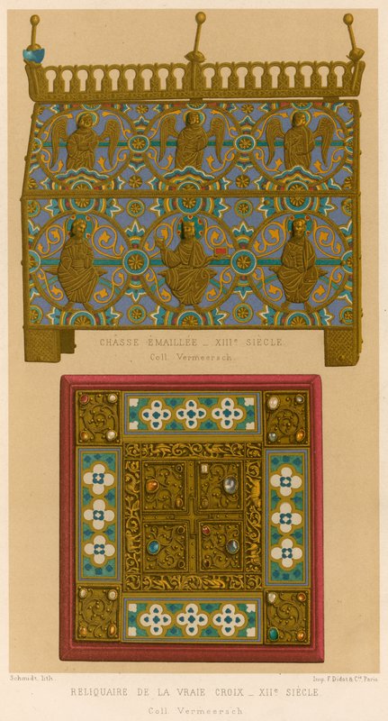 Relicario de la Verdadera Cruz, Siglo XII de Belgian School