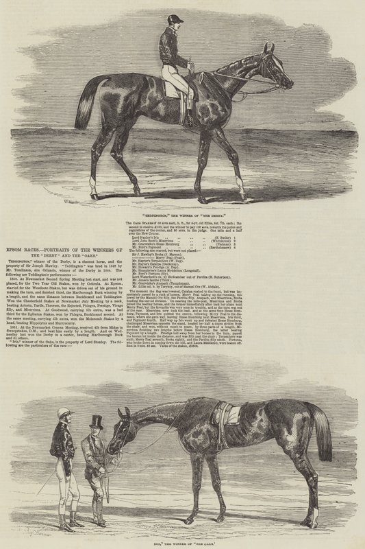 Carreras de Epsom, retratos de los ganadores del Derby y los Oaks de Benjamin Herring