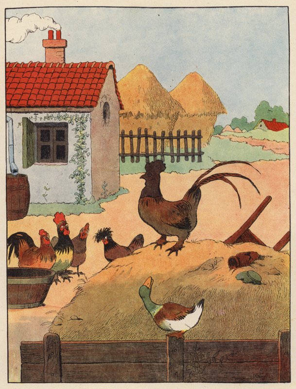 Ilustración para Chantecler de Benjamin Rabier (litografía en color) de Benjamin Rabier