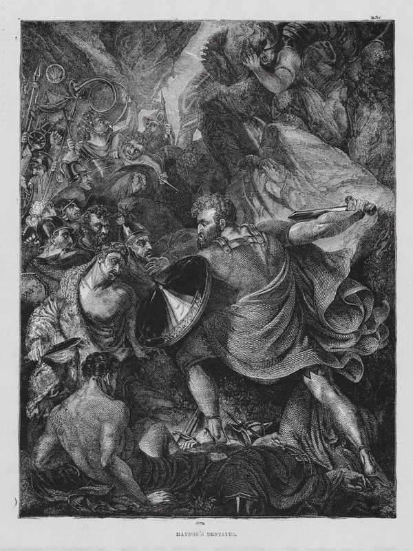 Asesinato de L S Dentatus (grabado) de Benjamin Robert (after) Haydon
