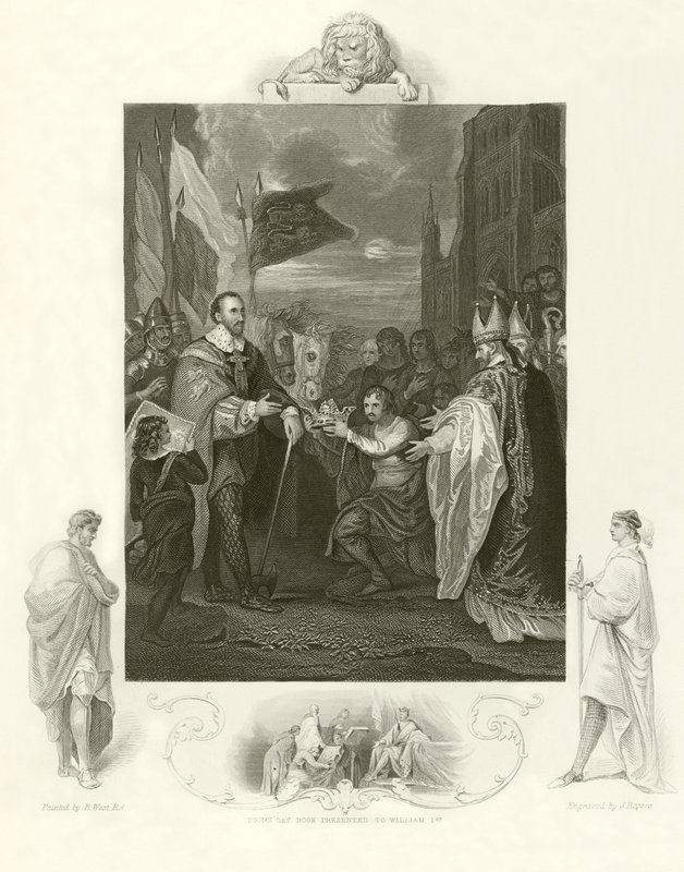 Guillermo I recibiendo la corona de Inglaterra de Benjamin West