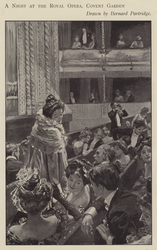 Una noche en la Royal Opera, Covent Garden, Londres de Bernard (after) Partridge