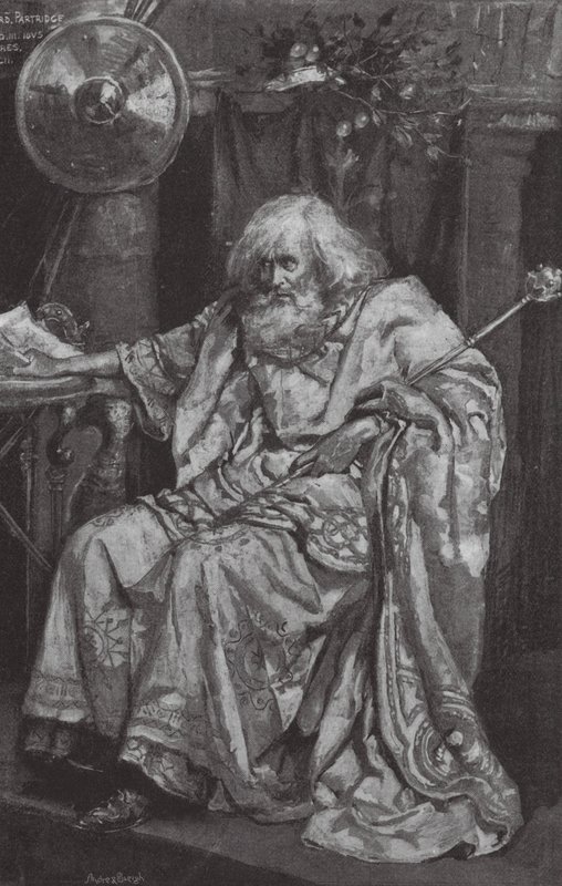 Rey Lear (litografía) de Bernard (after) Partridge