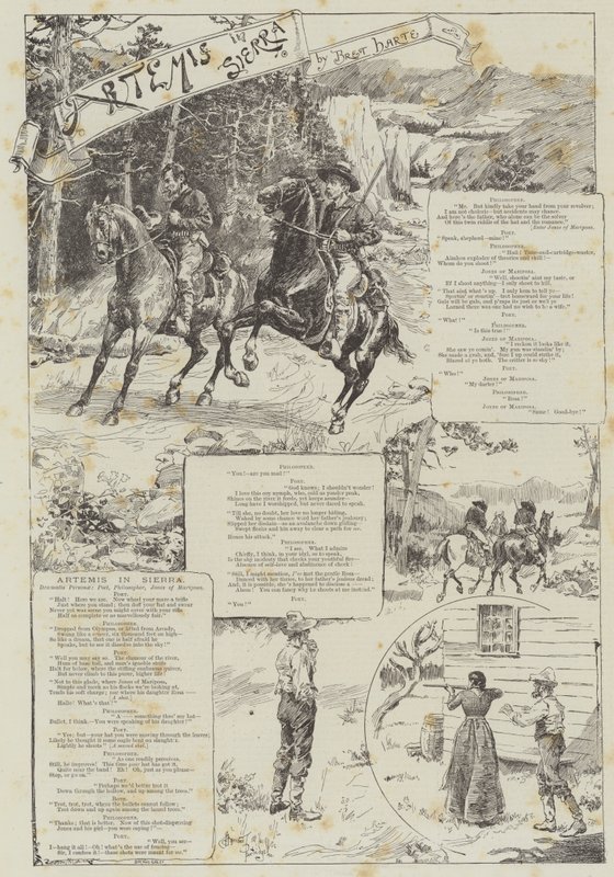 Artemisa en Sierra, por Bret Harte de Bernard Partridge