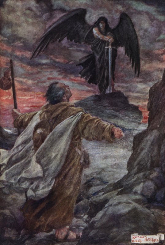 Escena de Prospice de Robert Browning de Bernard Partridge