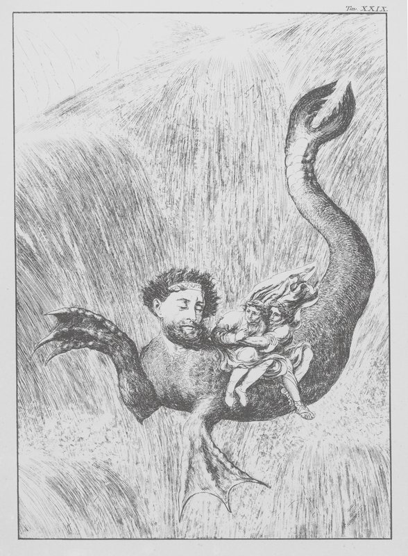 Divina Comedia de Dante, Infierno, lámina XXIX (litografía) de Bernhard Schuler