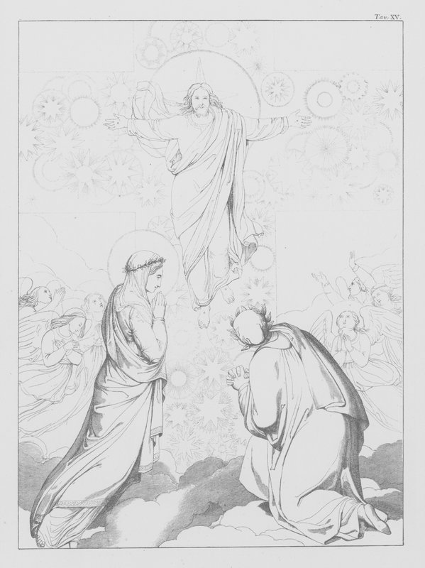 Divina Comedia de Dante, Paradiso (Cielo), Lámina XV (litografía) de Bernhard Schuler