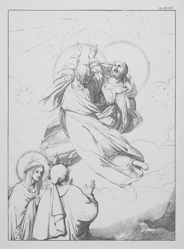 Divina Comedia de Dante, Paradiso (Cielo), Lámina XXXIII (litografía) de Bernhard Schuler