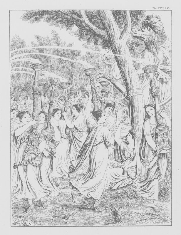 Divina Comedia de Dante, Purgatorio, Lámina XXXIX (litografía) de Bernhard Schuler