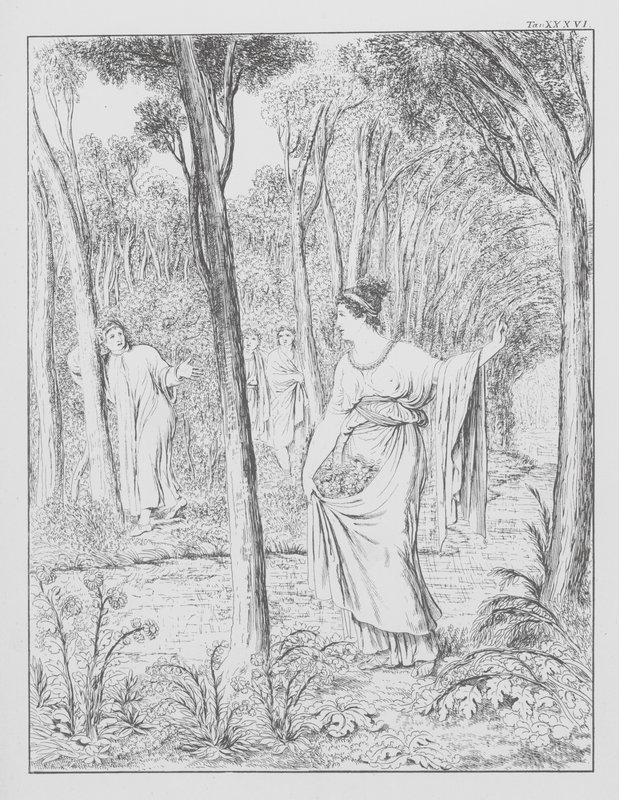 Divina Comedia de Dante, Purgatorio, lámina XXXVI (litografía) de Bernhard Schuler