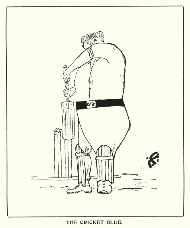 Bromas de Oxford: El azul del cricket (litografía) de Bohun Lynch