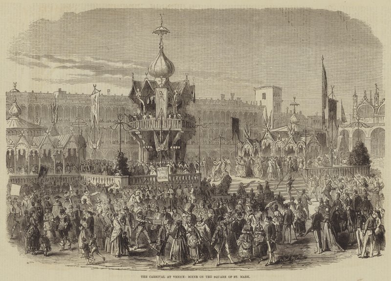 El Carnaval en Venecia, Escena en la Plaza de San Marcos de Burn Smeeton