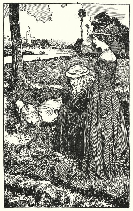 Ilustración para The Cloister and The Hearth de Charles Reade de Byam (after) Shaw