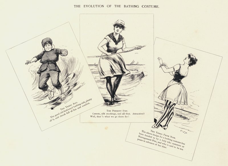 La Evolución del Traje de Baño (litografía) de C.J. Taylor