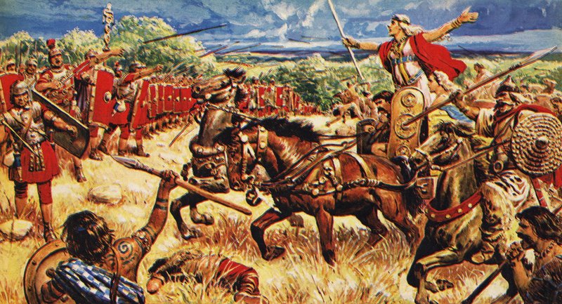 Boadicea en su carro de C.L. Doughty