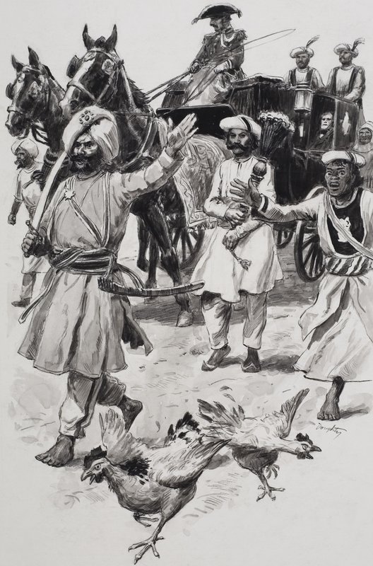 Compañía de las Indias Orientales (gouache sobre papel) de C.L. Doughty