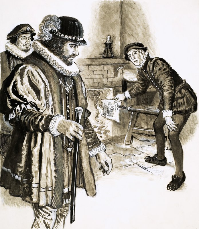 George Heriot quema un pagaré del Rey por valor de 2.000 de C.L. Doughty
